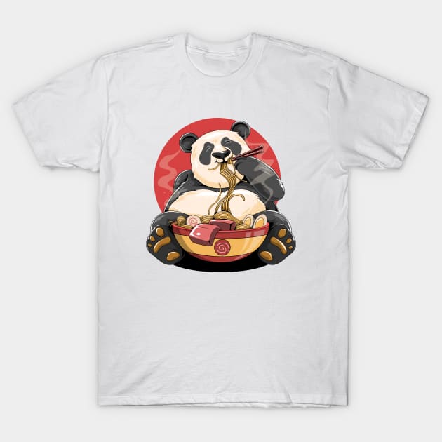 Ramen Panda T-Shirt by AngelFlame